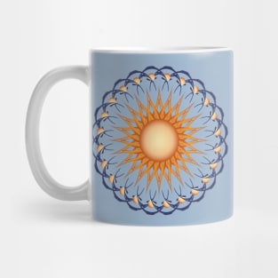 Sun with Moons Celestial Mandala Minimalist Art Mug